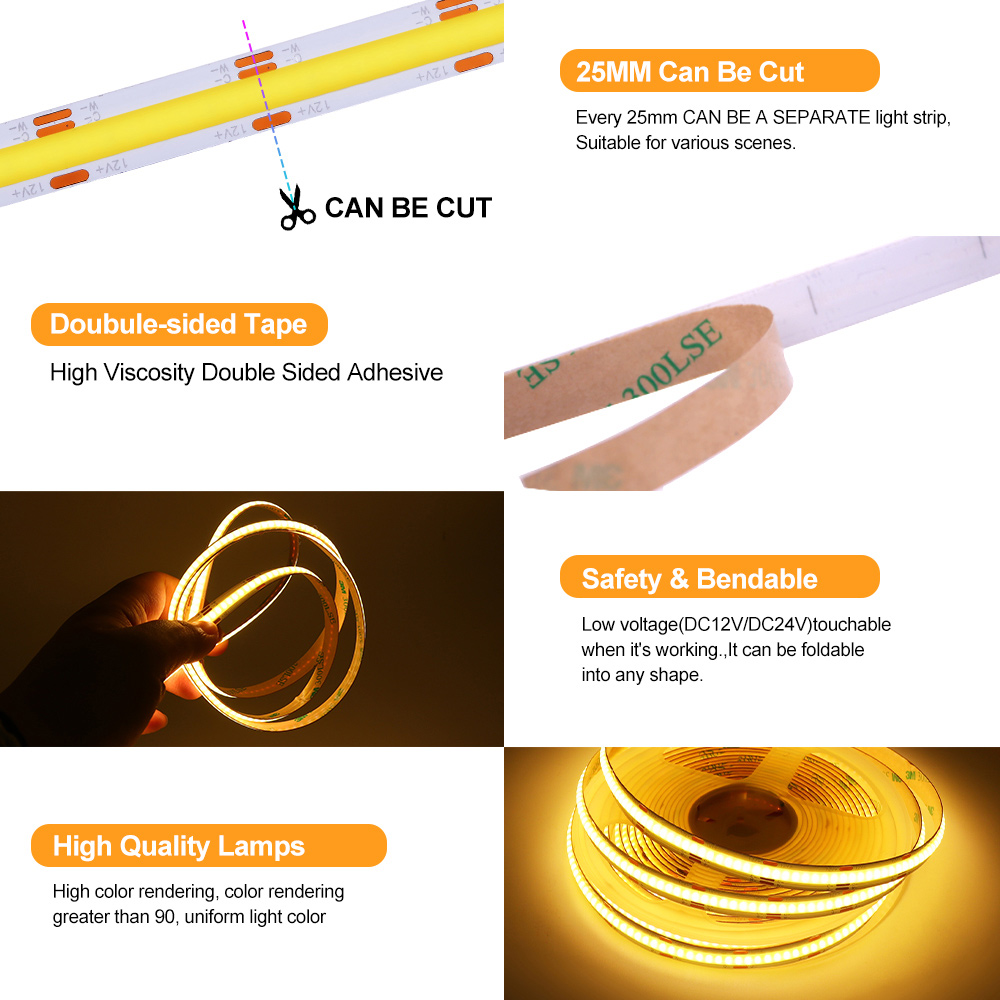12V 24V COB CCT lampu Strip Le - Decor Lighting Hours ulasan dan harga