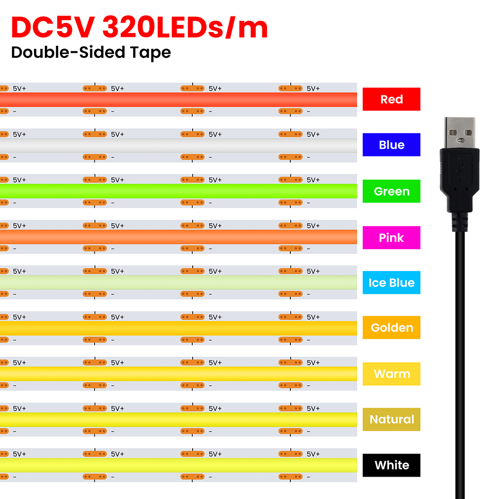 5V USB 3MM 5MM PCB COB Lampu S - Decor Lighting Hours ulasan dan harga
