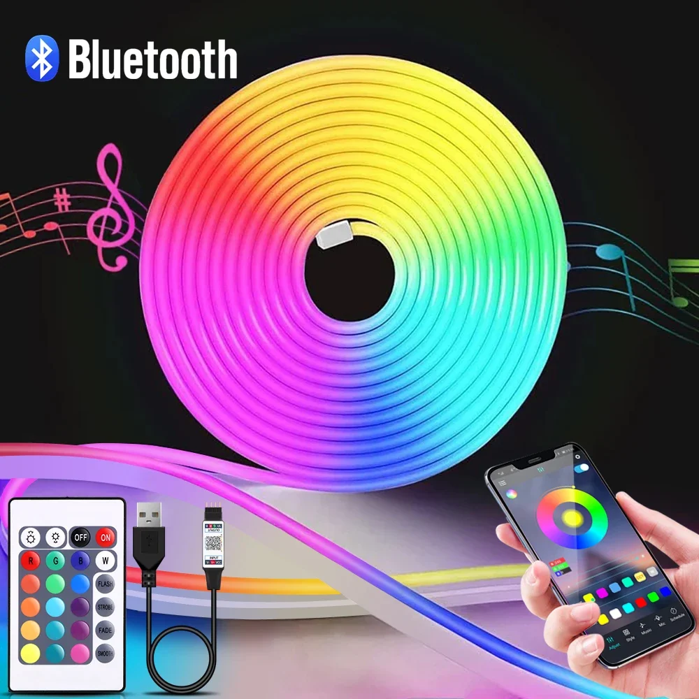 Lampu Strip LED Neon RGB 1-5m  - Lighting Decor Ideas ulasan dan harga